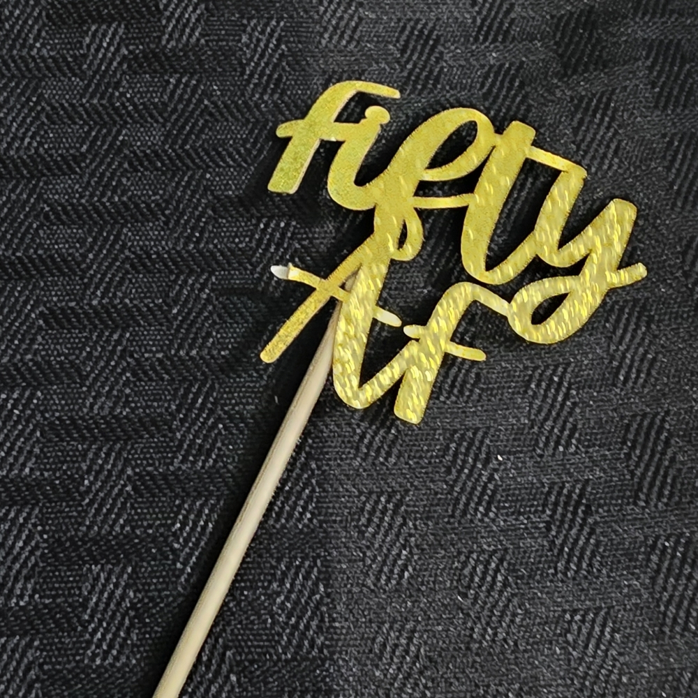 Gold Cake Topper Decoration
